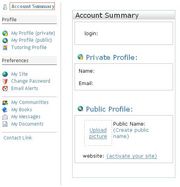 Update your profile within the "my account" page
