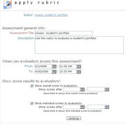 Use apply rubric page to create collaborative assessment and invite others