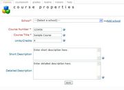Use course properties page to create or modify a course