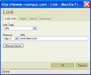 Link dialog box will pop up