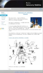 Sample student eportfolio.