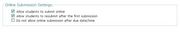 Teachers can set submission guidelines using online coursework builder